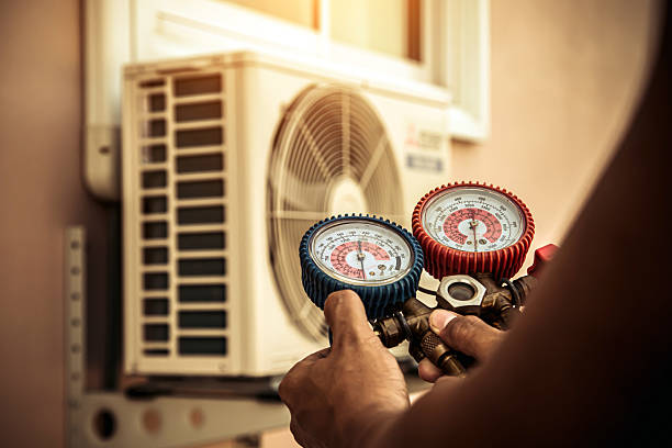 Professional Air Conditioning Service technician working in Goodman, MS